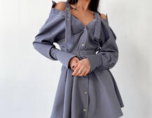 Платье-рубашка на плечиках | PUSHKA SHOP