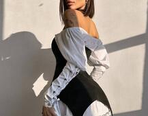 Комплект: сукня декорована мереживом + корсет Комплект: сукня декорована мереживом + корсет | PUSHKA SHOP