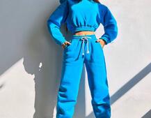 Базовий костюм на флісі з об'ємними капюшоном | PUSHKA SHOP