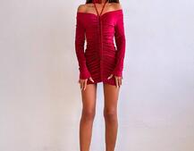 Оксамитова сукня  із зав'язкою на шию з трояндою | PUSHKA SHOP