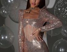 Блискуча корсетна сукня міні Блискуча корсетна сукня міні | PUSHKA SHOP