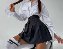 Комплект: рубашка + юбка в складку  | PUSHKA SHOP