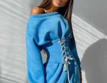 Худи на флисе + корсет на шнуровке  | PUSHKA SHOP