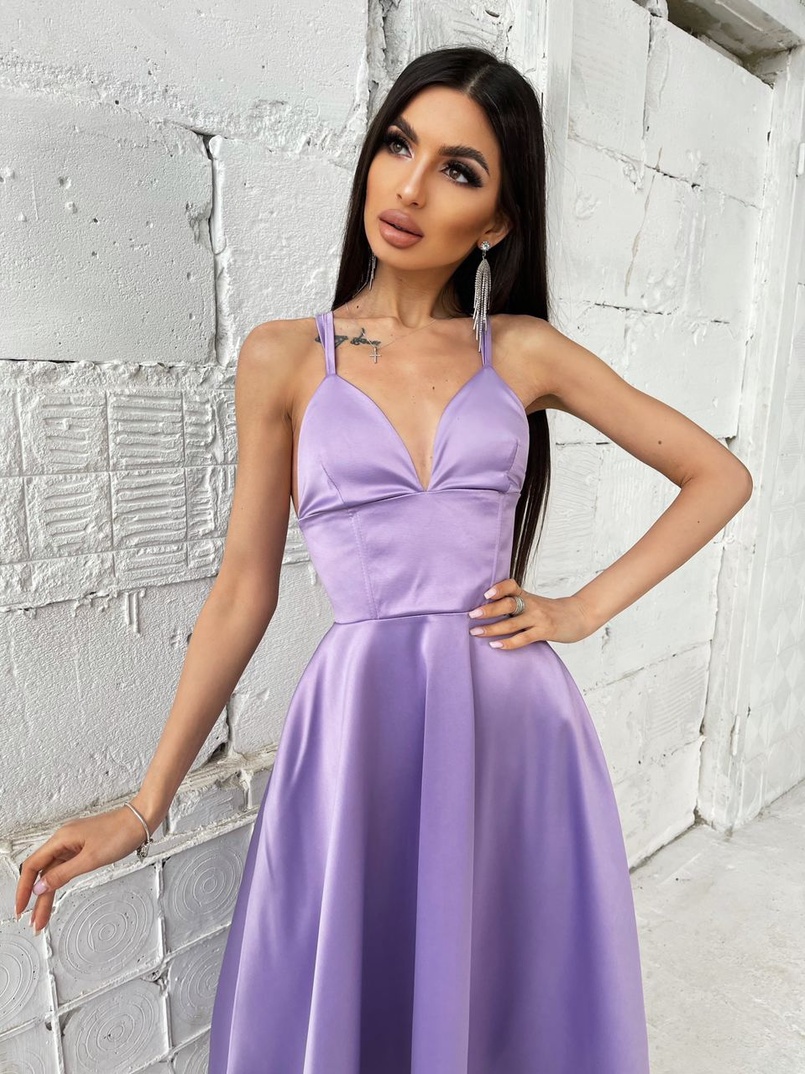 Платье-миди с корсетным верхом  | PUSHKA SHOP