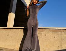 Велюровий комбінезон кльош | PUSHKA SHOP