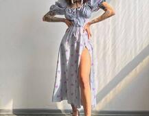 Сукня- міді  з квітковим принтом | PUSHKA SHOP