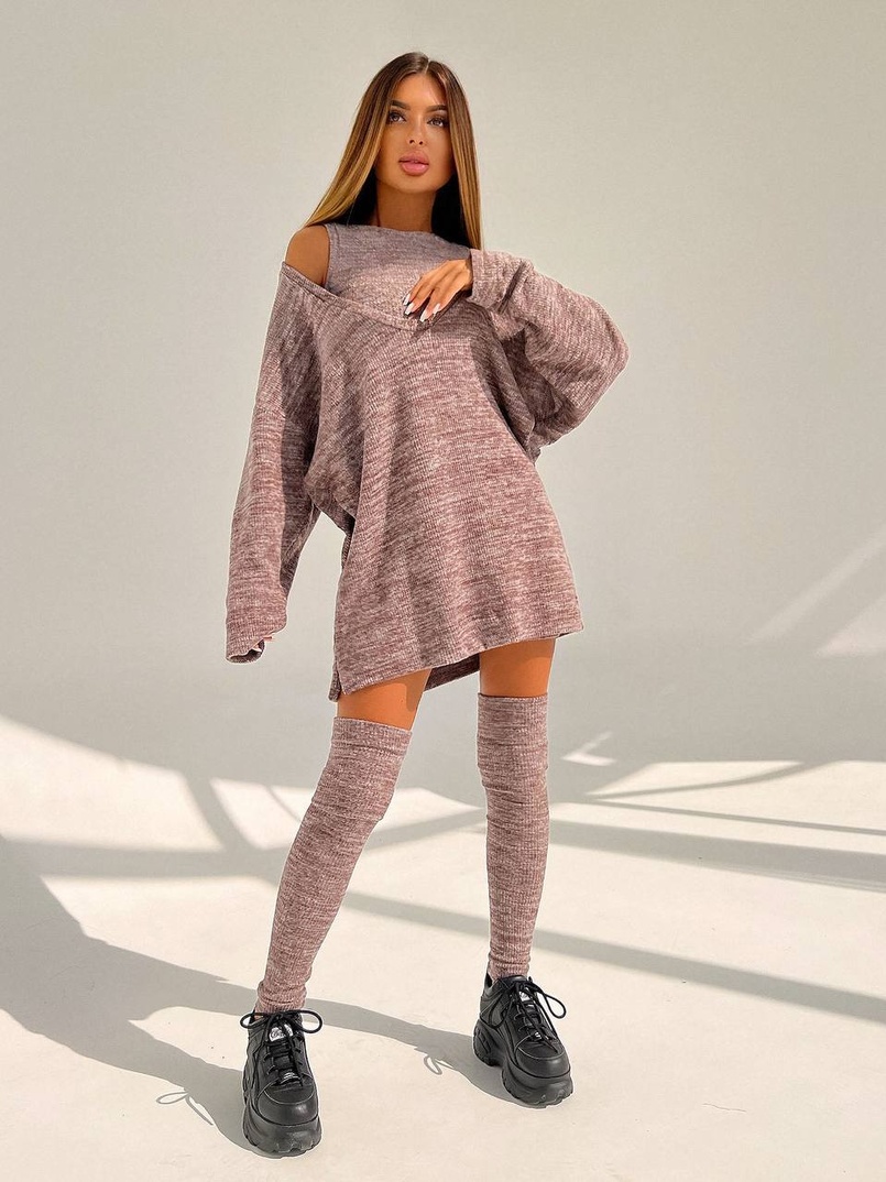 Трикотажна сукня-двійка + гетри  | PUSHKA SHOP