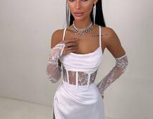 Комплект: корсет+ рукавички + спідниця максі | PUSHKA SHOP