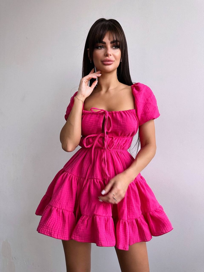 Муслінова сукня з рюшами   | PUSHKA SHOP