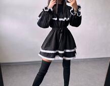 Сукня декорована мереживом | PUSHKA SHOP