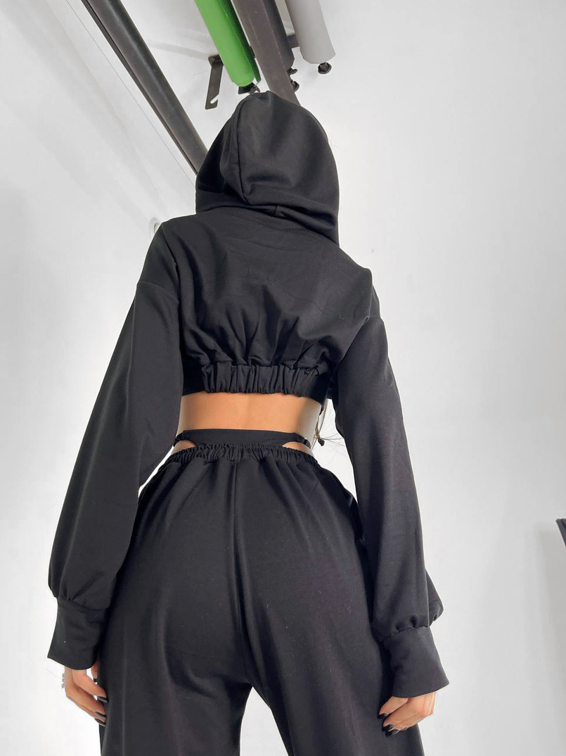 Трикотажный костюм с корсетными элементами и имитацией трусиков   | PUSHKA SHOP