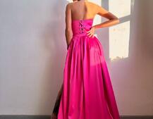 Комплект: корсет-бюстьє , декорований стразами  + спідниця максі з розрізом   | PUSHKA SHOP