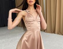 Платье-миди с корсетным верхом  | PUSHKA SHOP