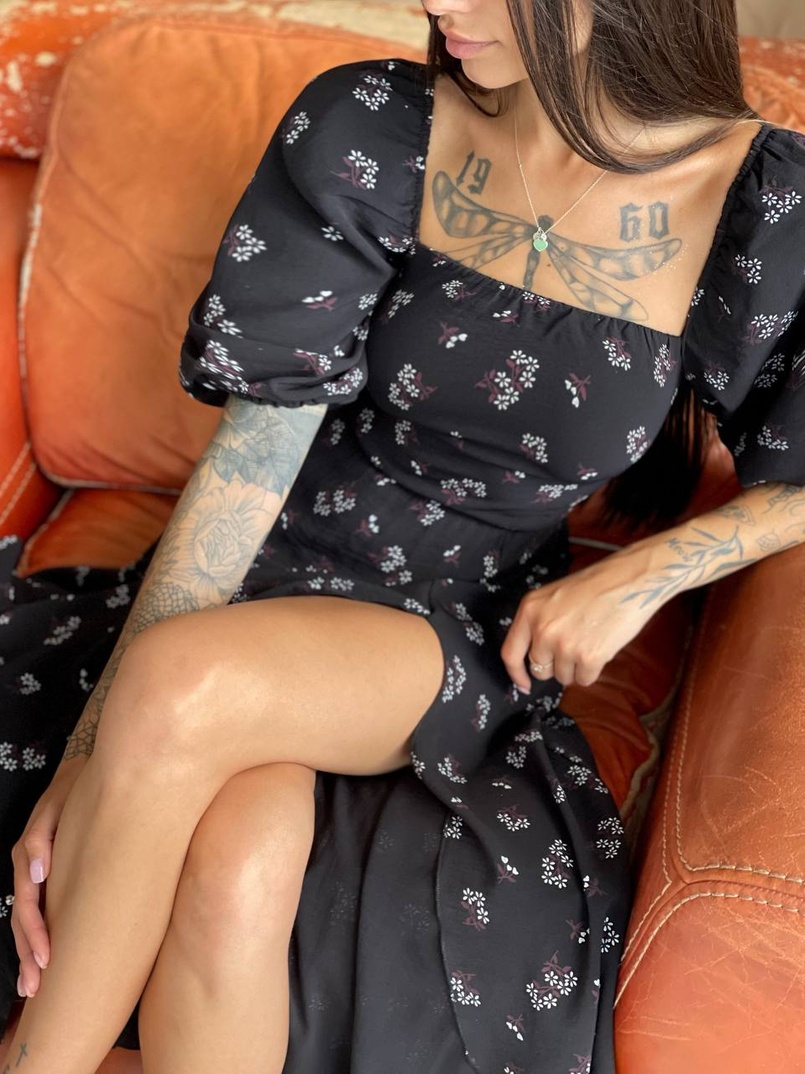 Платье миди со шнуровкой на спинке  | PUSHKA SHOP