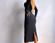 Трикотажна сукня міді  з чашечками  | PUSHKA SHOP