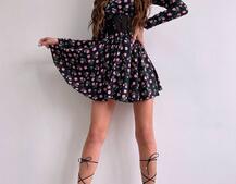 Приталена сукня з корсетною вставкою та спідницею-сонцем Приталена сукня з корсетною вставкою та спідницею-сонцем | PUSHKA SHOP