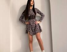 Приталена сукня з корсетною вставкою та спідницею-сонцем | PUSHKA SHOP