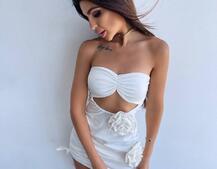 Сукня міні з трояндами Ручна робота. Сукня міні з трояндами Ручна робота. | PUSHKA SHOP