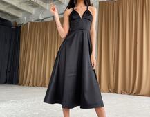 Платье-миди с корсетным верхом  | PUSHKA SHOP