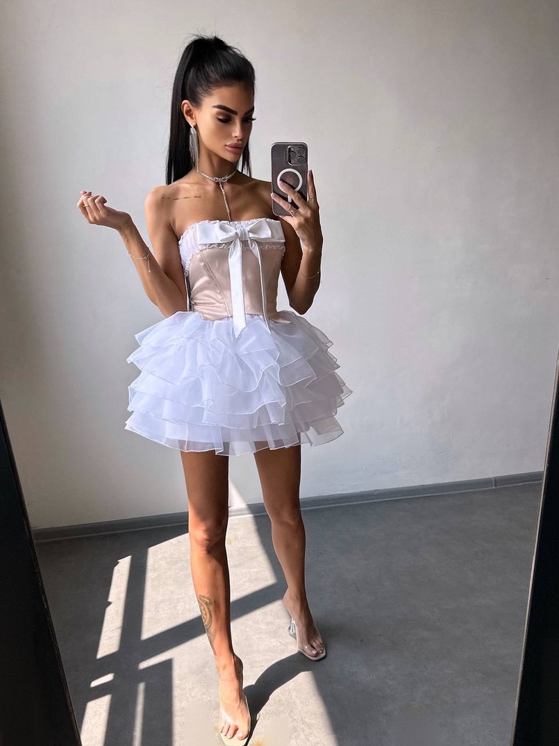 Комплект: корсет + пишна спідниця міні Комплект: корсет + пишна спідниця міні | PUSHKA SHOP