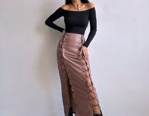 Комплект: топ + спідниця міді Комплект: топ + спідниця міді | PUSHKA SHOP