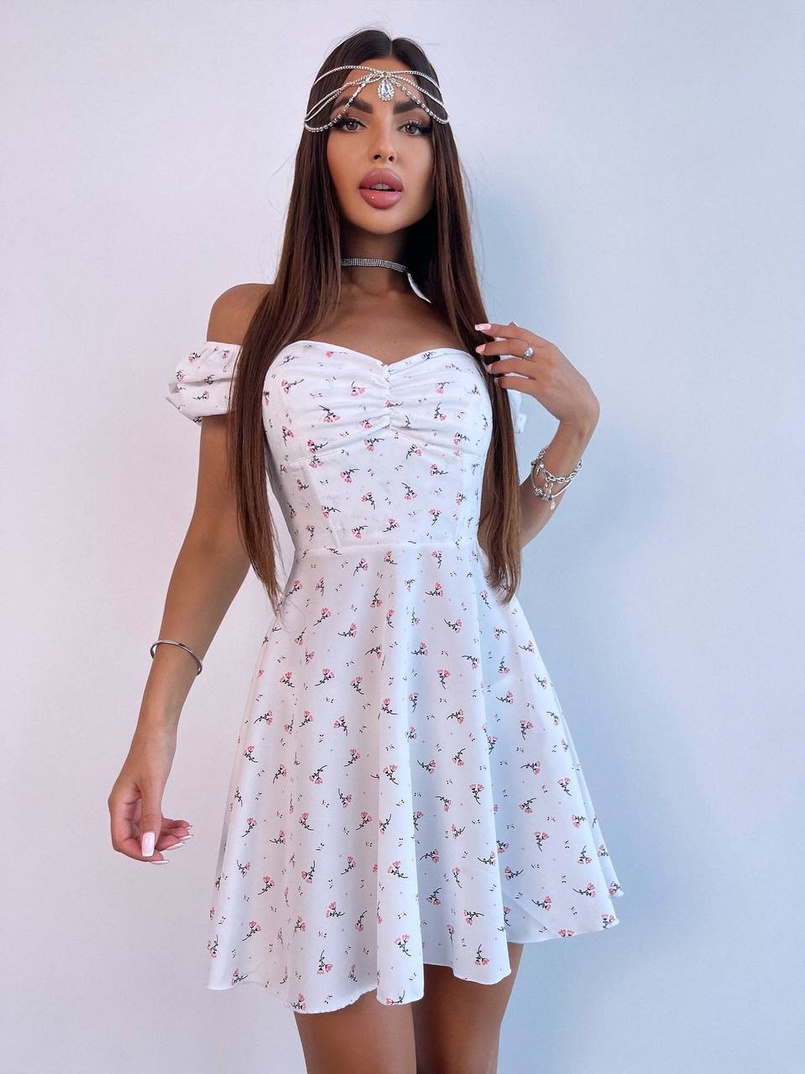 Сукня- міні у квітковий принт | PUSHKA SHOP