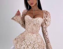 Мереживна сукня з чашечками  | PUSHKA SHOP