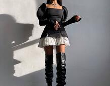 Сукня з об'ємними рукавами + спідниця з воланами Сукня з об'ємними рукавами + спідниця з воланами | PUSHKA SHOP