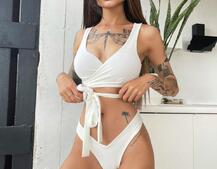 Купальник с завязками на талии с чашечками Купальник с завязками на талии с чашечками | PUSHKA SHOP