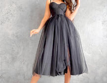 Платье-бюстье с чашечками и пышной юбкой Платье-бюстье с чашечками и пышной юбкой | PUSHKA SHOP