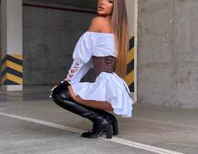 Комплект: Сукня-сорочка + корсет на гачках | PUSHKA SHOP