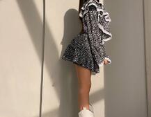 Сукня з квітковим принтом декорована мереживом    | PUSHKA SHOP