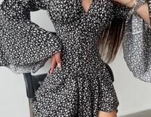 Комплект: платье с расклешенными рукавами + корсет  Комплект: платье с расклешенными рукавами + корсет  | PUSHKA SHOP