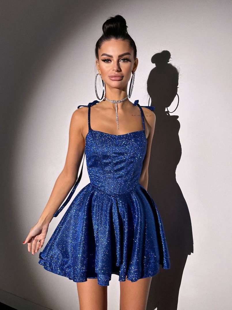 Блискуча корсетна сукня з пишною подвійною спідницею Блискуча корсетна сукня з пишною подвійною спідницею | PUSHKA SHOP