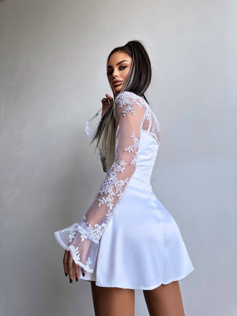 Атласна корсетна сукня-бюстьє + мереживне болеро | PUSHKA SHOP