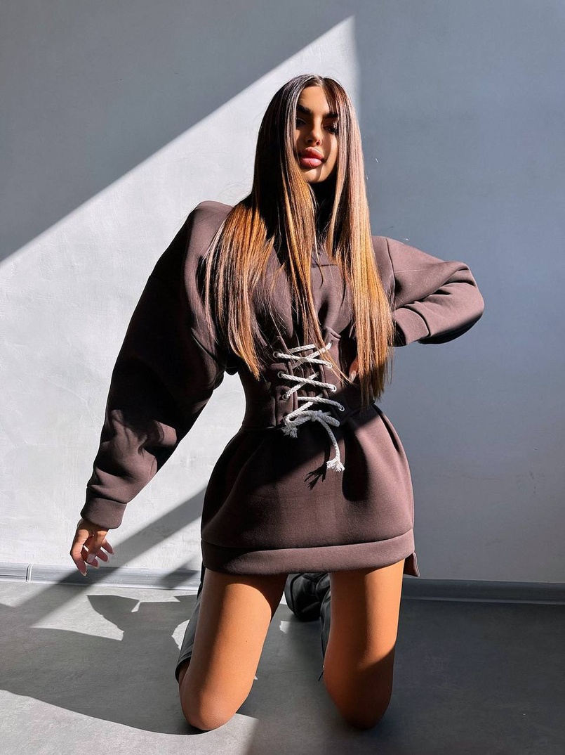 Тепле затишне худі over-size на флісі + корсет на шнурівці Можна носити з корсетом та без Тепле затишне худі over-size на флісі + корсет на шнурівці Можна носити з корсетом та без | PUSHKA SHOP