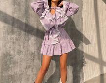 Сукня з квітковим принтом декорована мереживом    | PUSHKA SHOP