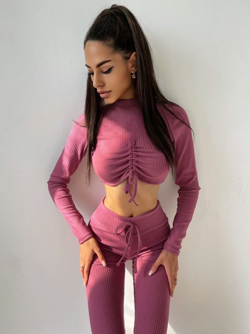 Трикотажный комплект: топ + леггинсы    | PUSHKA SHOP