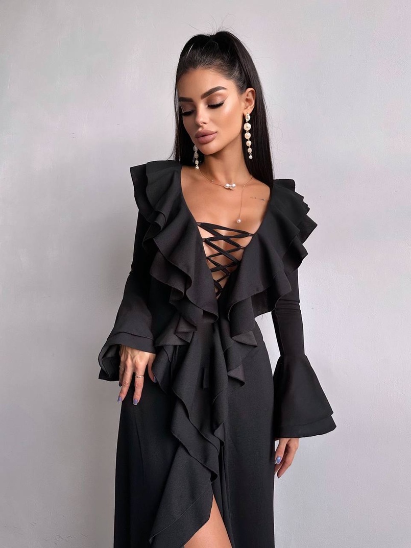 Сукня з воланами  | PUSHKA SHOP