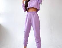 Костюм из качественной турецкой трехнитки, декорированный бахромой со стразами Костюм из качественной турецкой трехнитки, декорированный бахромой со стразами | PUSHKA SHOP