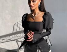 Сукня з об'ємними рукавами + спідниця з воланами Сукня з об'ємними рукавами + спідниця з воланами | PUSHKA SHOP