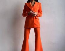 Костюм: піджак на підкладці, штани кльош+ жилет  | PUSHKA SHOP