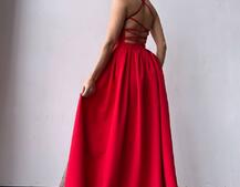 Сукня максі  зі шнурівкою на спинці | PUSHKA SHOP