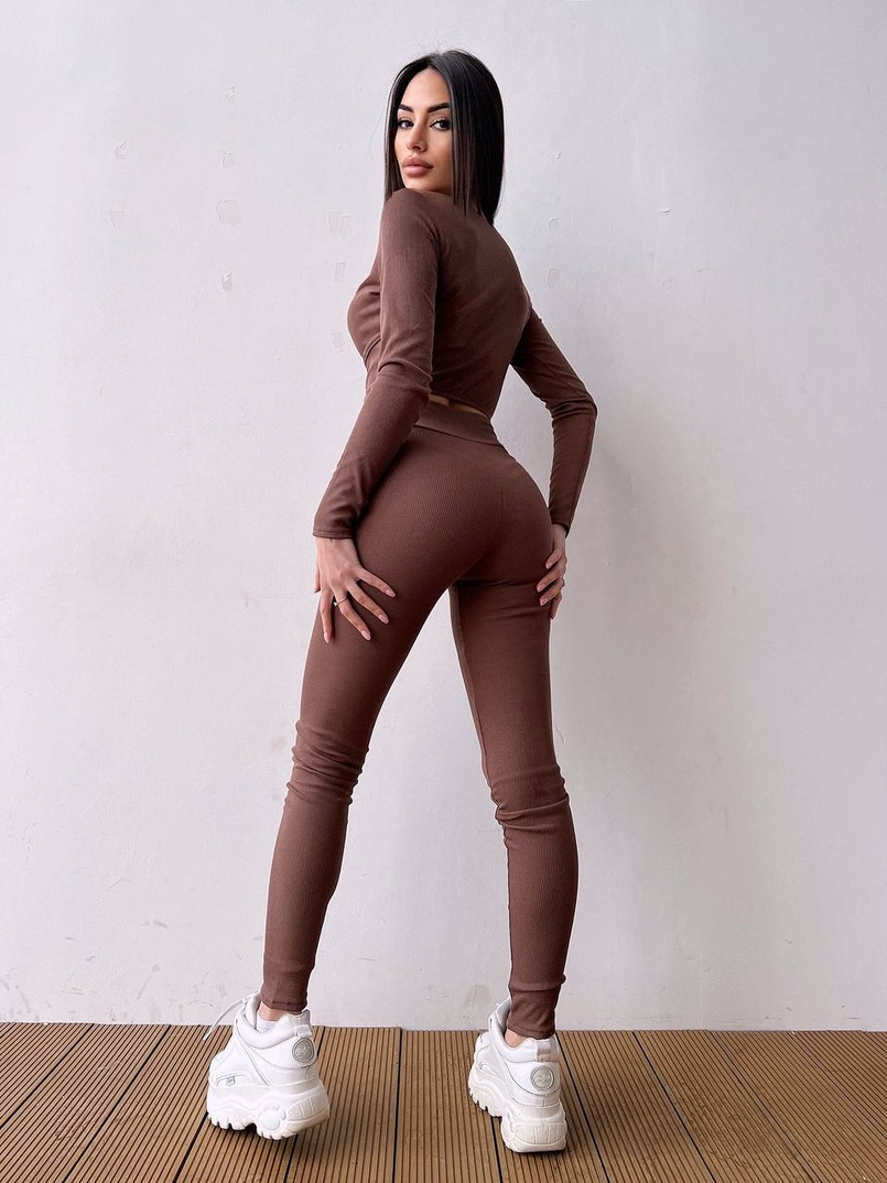 Трикотажний комплект: корсетний топ + легінси | PUSHKA SHOP