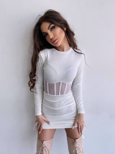 Сукня-міні  з елементами корсету  Довжину спідниці можна регулювати  Сукня-міні  з елементами корсету  Довжину спідниці можна регулювати  | PUSHKA SHOP