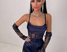 Комплект: корсет+ рукавички + спідниця максі | PUSHKA SHOP