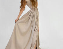 Платье-макси с кружевным верхом Платье-макси с кружевным верхом | PUSHKA SHOP