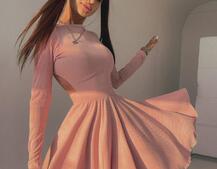 Приталенное трикотажное платье с открытой спинкой  | PUSHKA SHOP