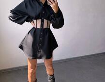 Сорочка з елементами корсета   | PUSHKA SHOP