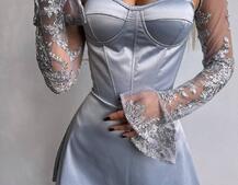 Атласна корсетна сукня-бюстьє + мереживне болеро | PUSHKA SHOP